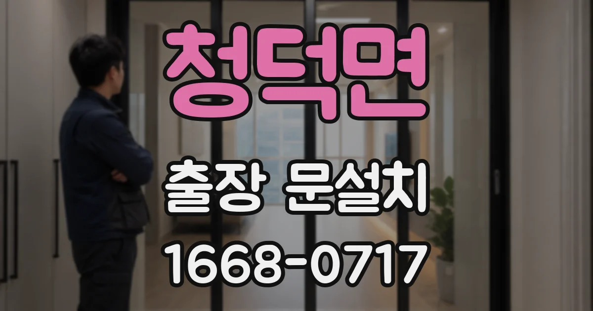 청덕면 출장 문설치