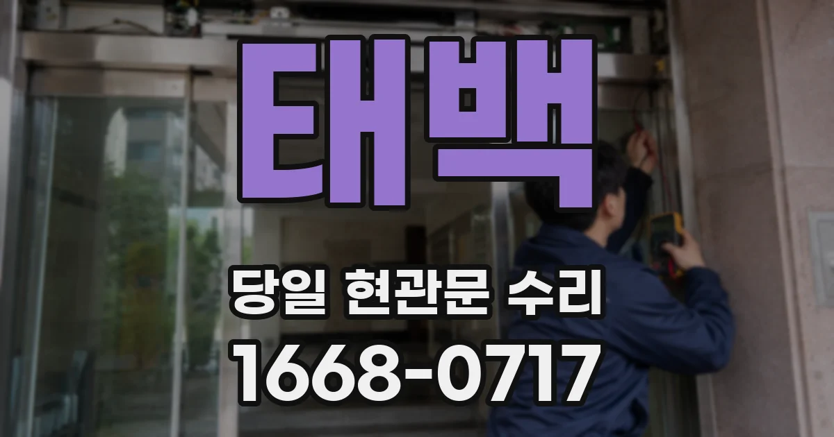 태백 당일 현관문 수리