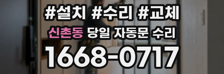 신촌동 당일 자동문 수리