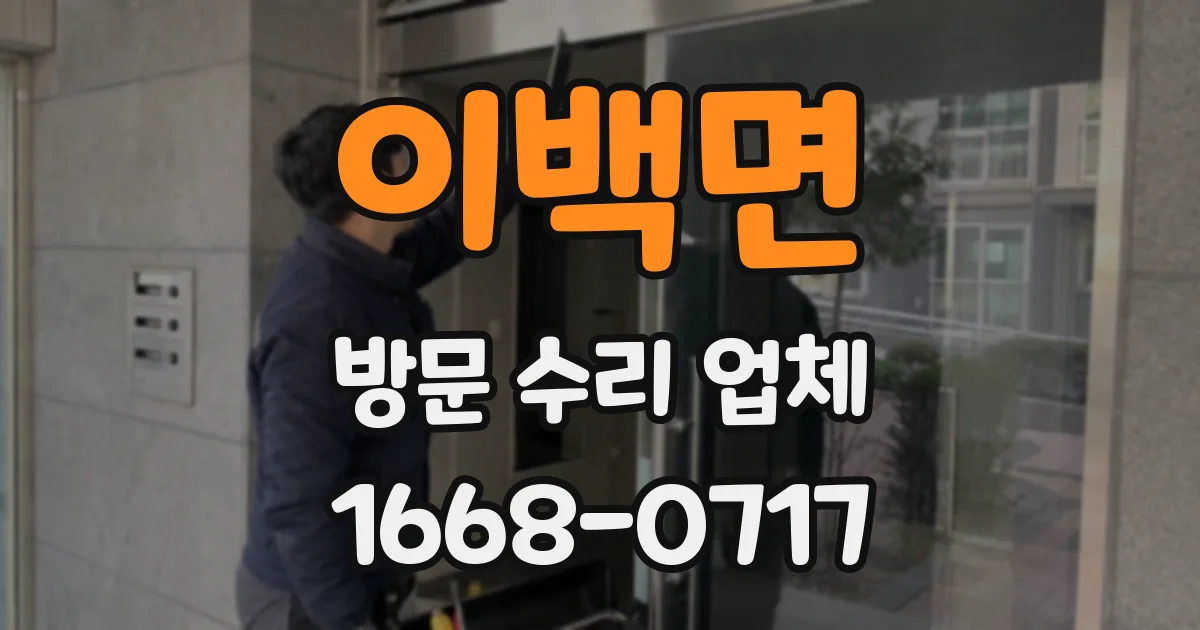 이백면 방문 수리 업체