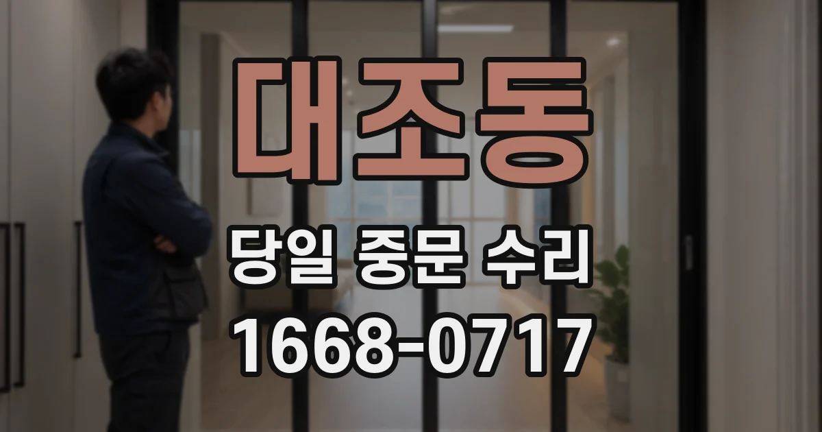 대조동 당일 중문 수리