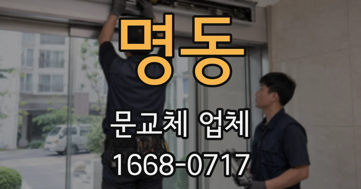 명동 문교체 업체