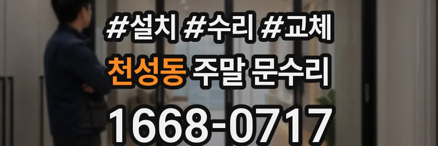 천성동 주말 문수리