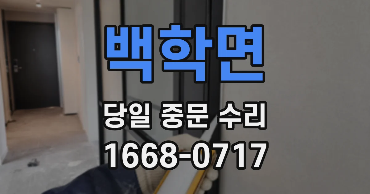 백학면 당일 중문 수리