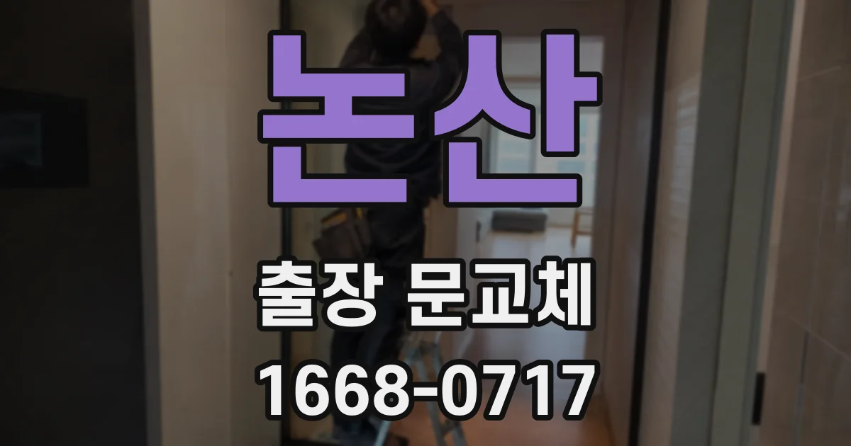 논산 출장 문교체