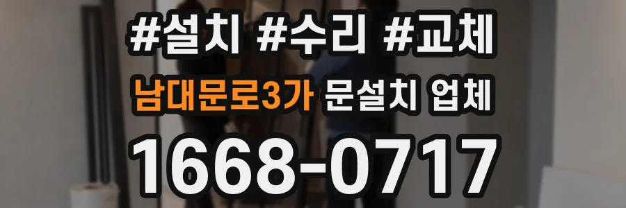 남대문로3가 문설치 업체
