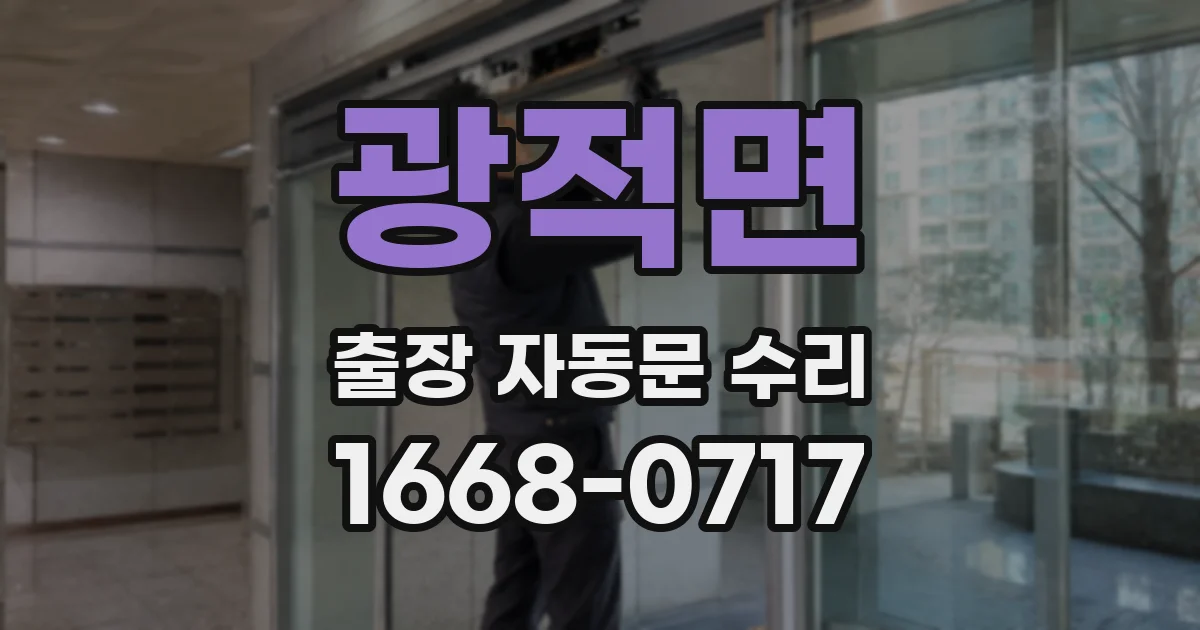광적면 출장 자동문 수리