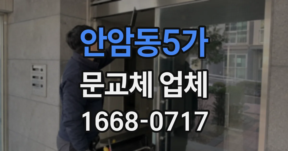 안암동5가 문교체 업체