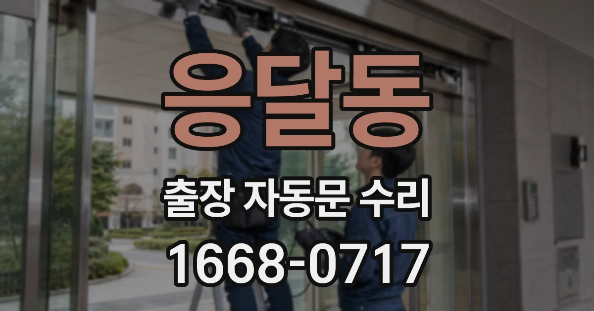 응달동 출장 자동문 수리