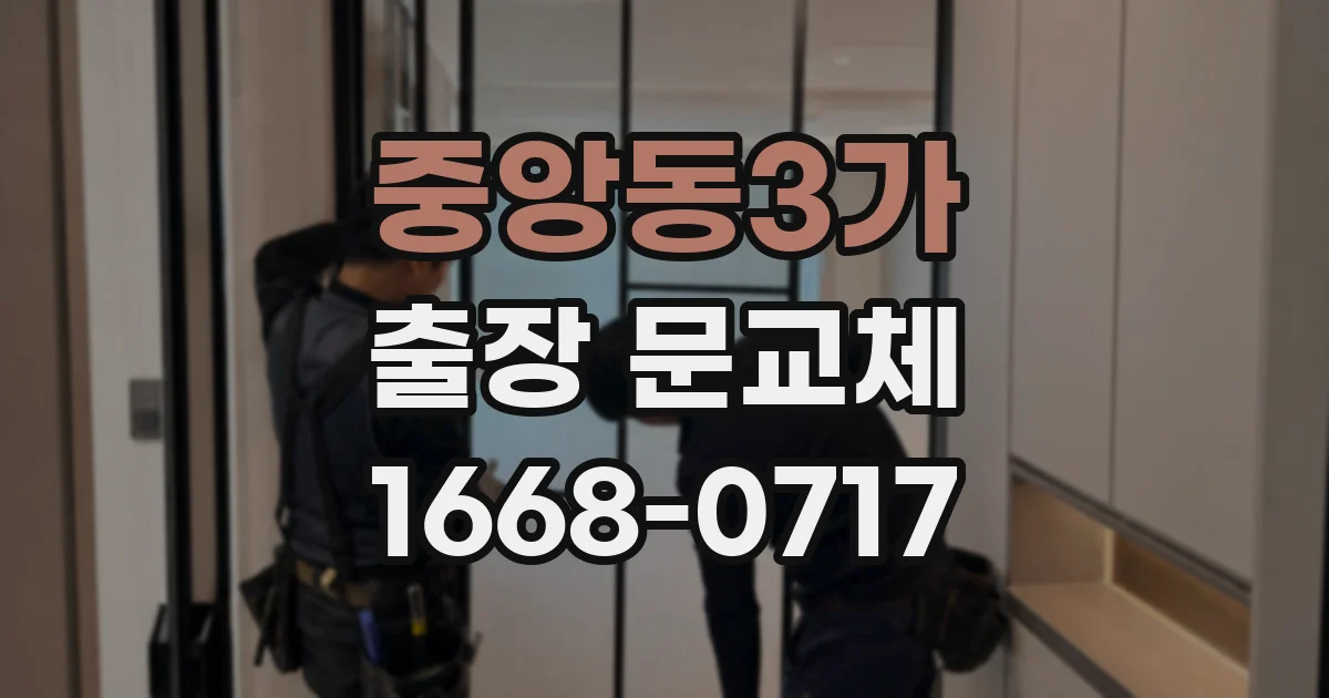 중앙동3가 출장 문교체