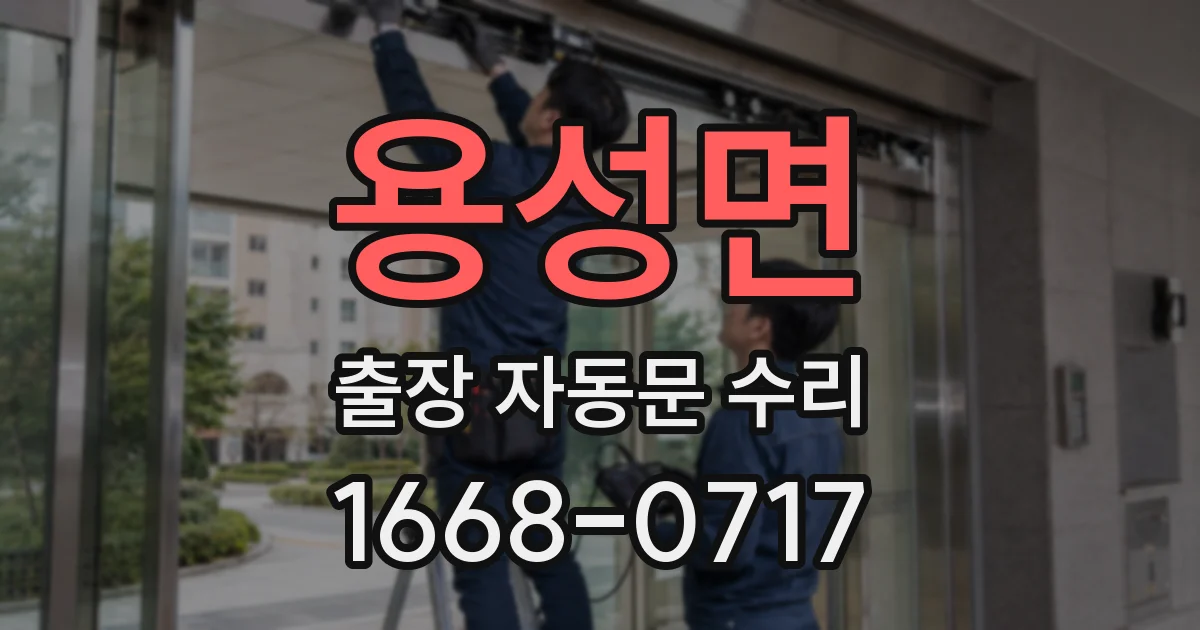 용성면 출장 자동문 수리