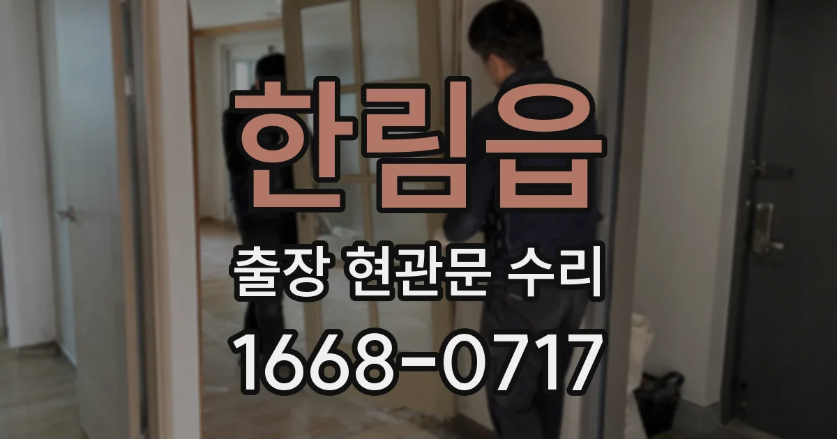 한림읍 출장 현관문 수리