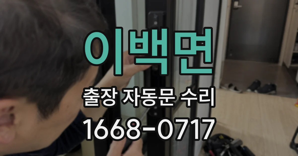 이백면 출장 자동문 수리