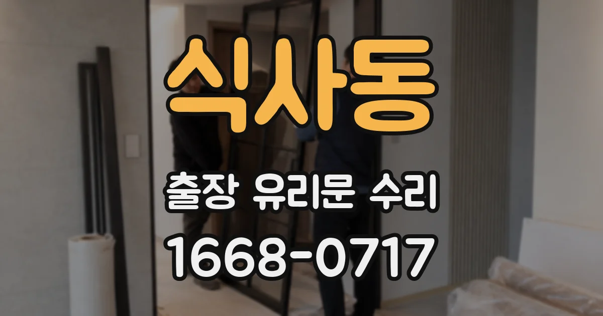 식사동 출장 유리문 수리
