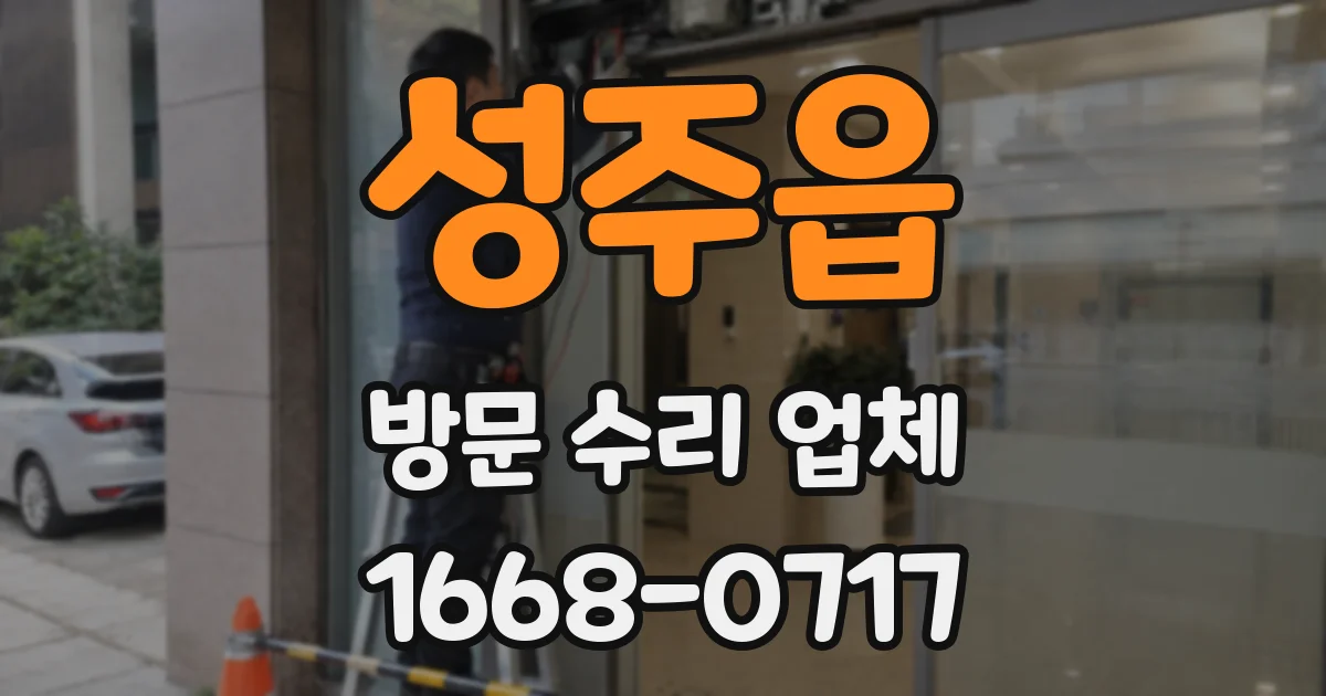 성주읍 방문 수리 업체