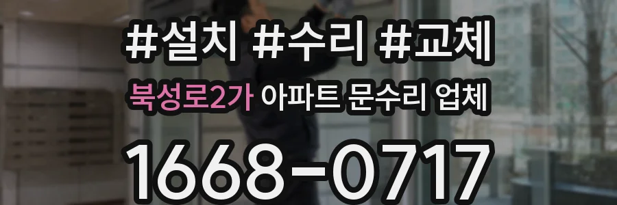 북성로2가 아파트 문수리 업체