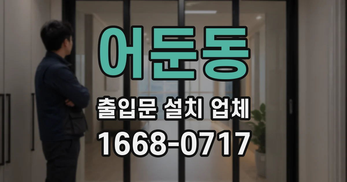 어둔동 출입문 설치 업체