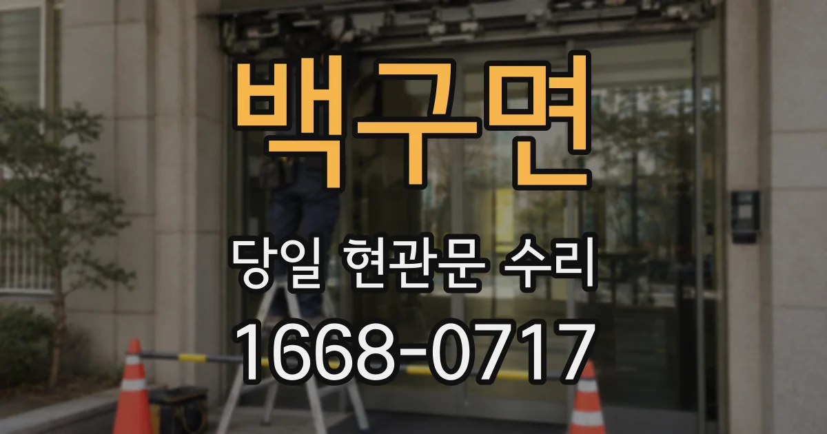 백구면 당일 현관문 수리