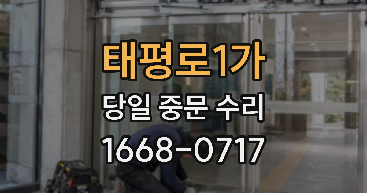 태평로1가 당일 중문 수리