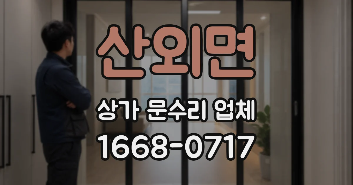 산외면 상가 문수리 업체