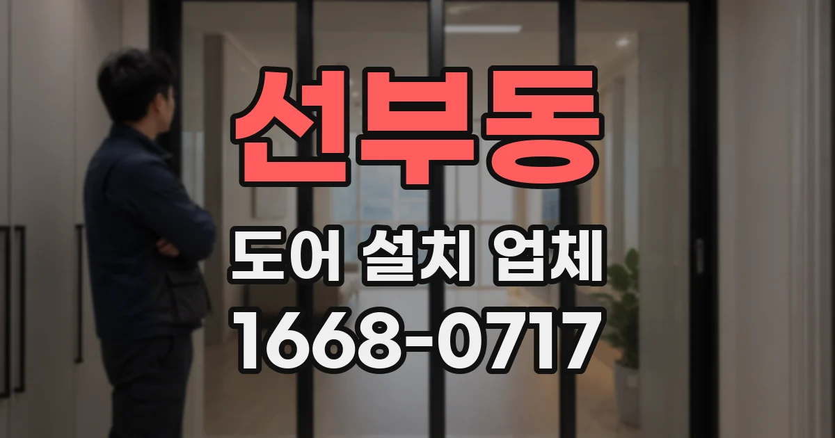 선부동 도어 설치 업체