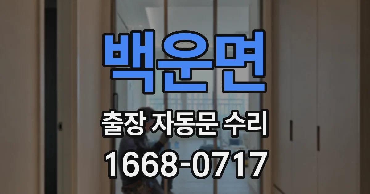 백운면 출장 자동문 수리