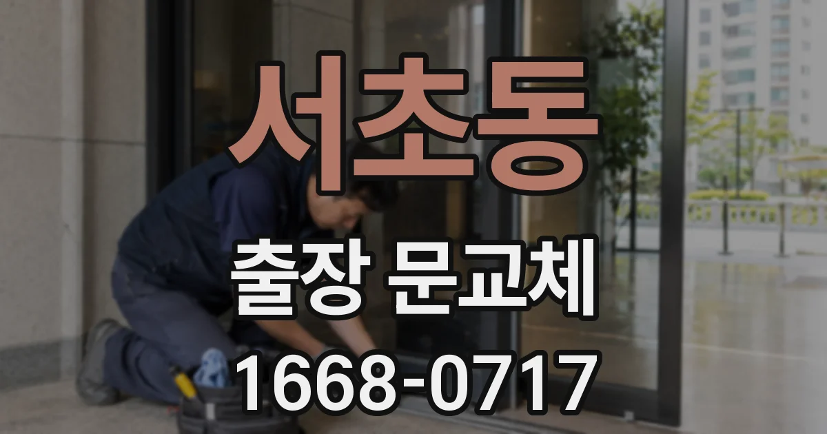 서초동 출장 문교체