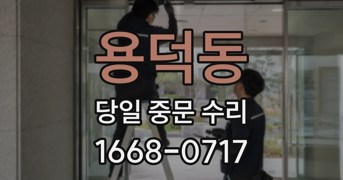 용덕동 당일 중문 수리
