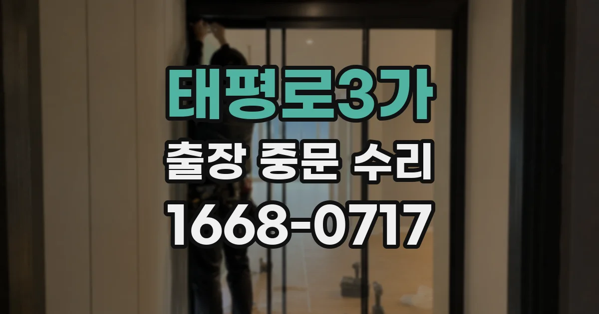 태평로3가 출장 중문 수리