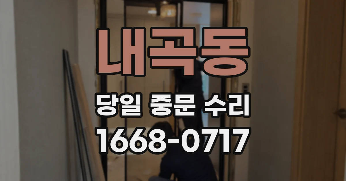 내곡동 당일 중문 수리