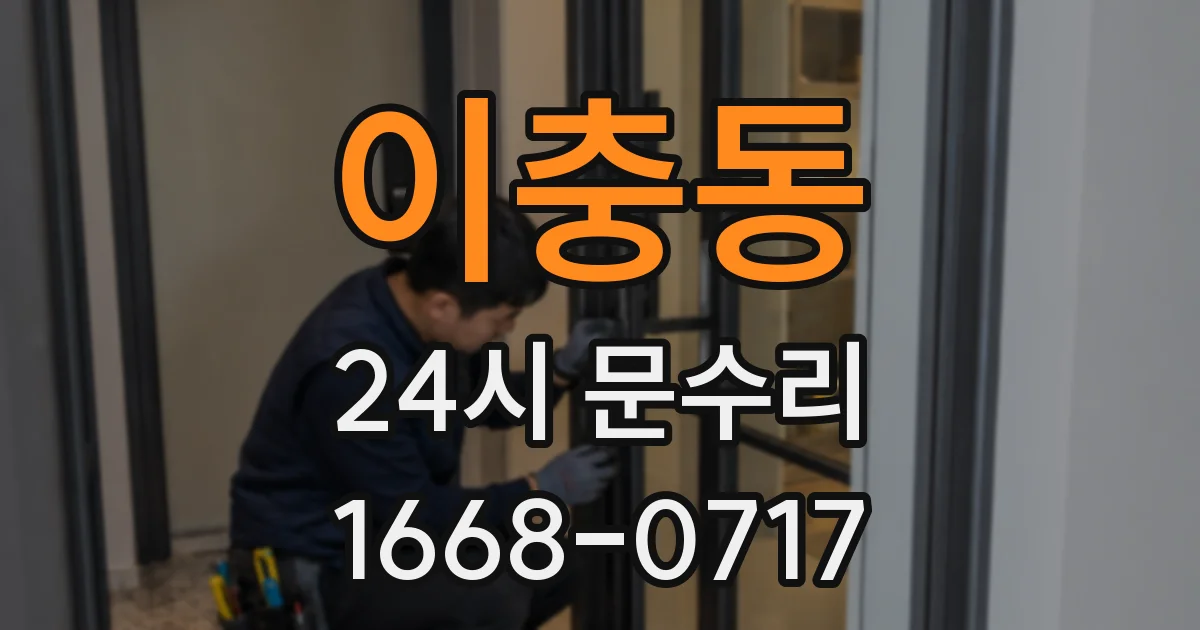 이충동 24시 문수리