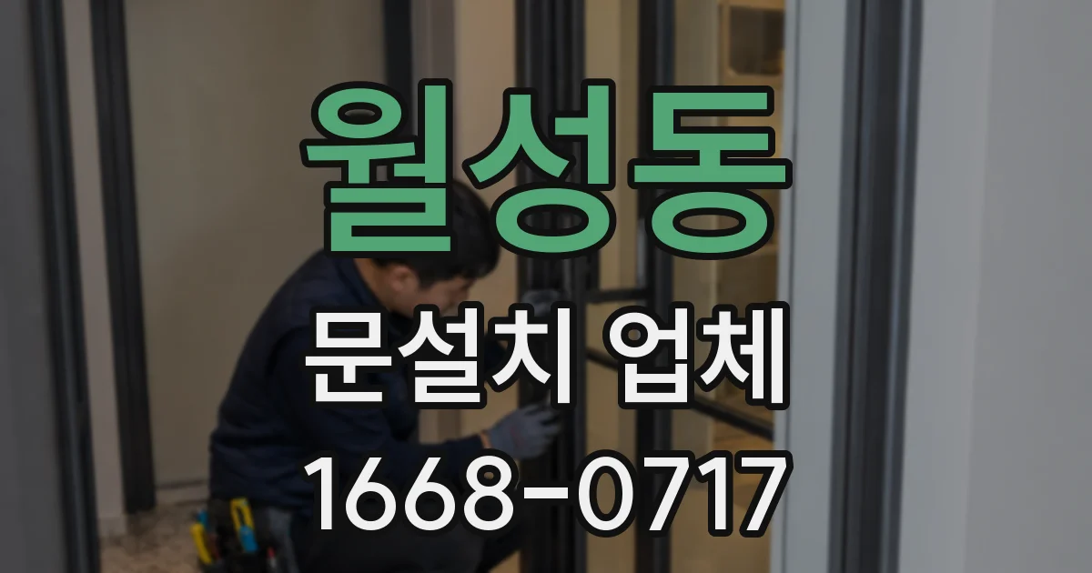 월성동 문설치 업체