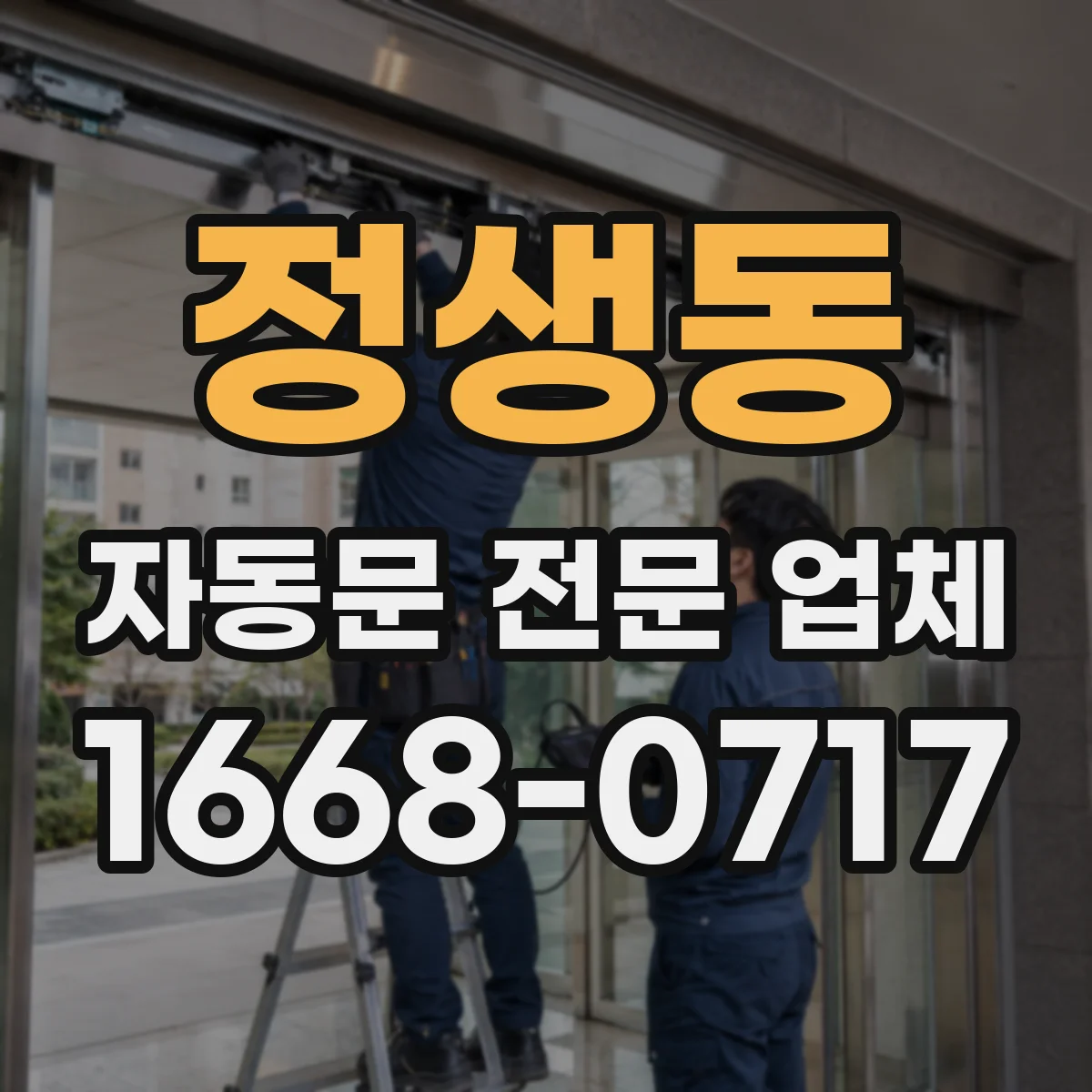 정생동 자동문 전문 업체