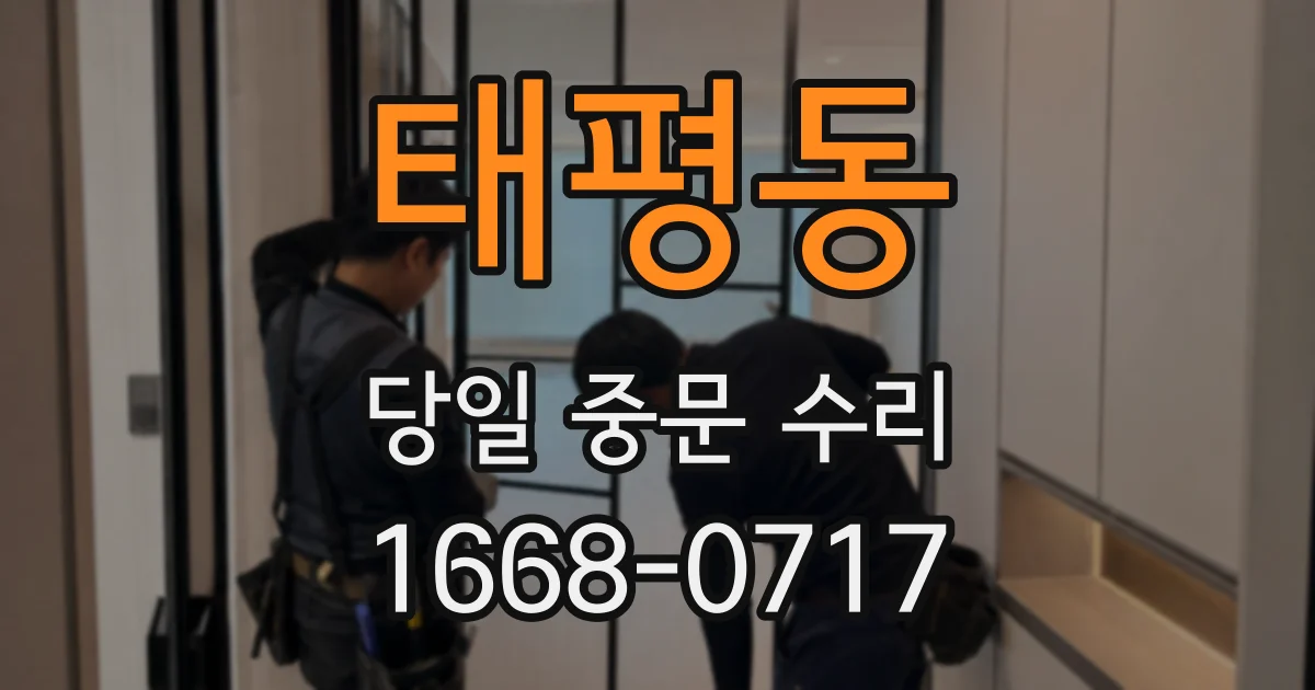 태평동 당일 중문 수리
