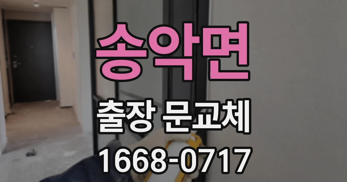 송악면 출장 문교체