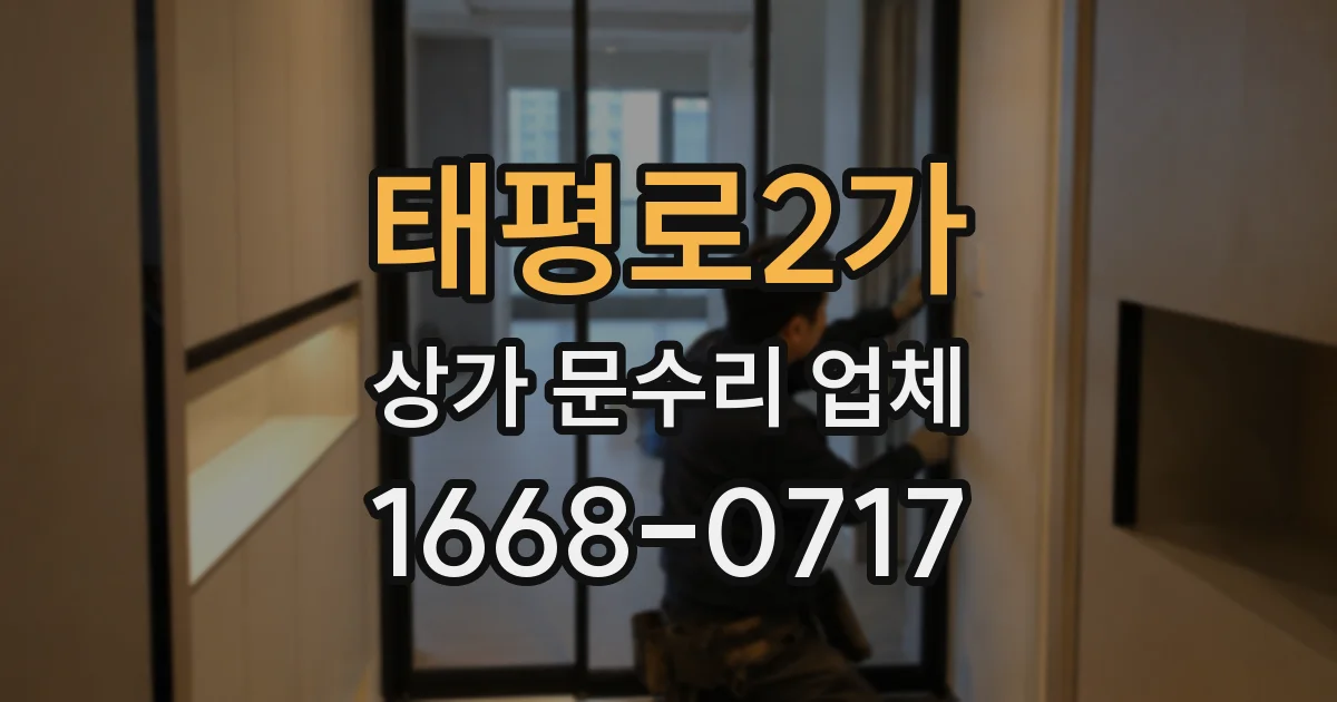 태평로2가 상가 문수리 업체