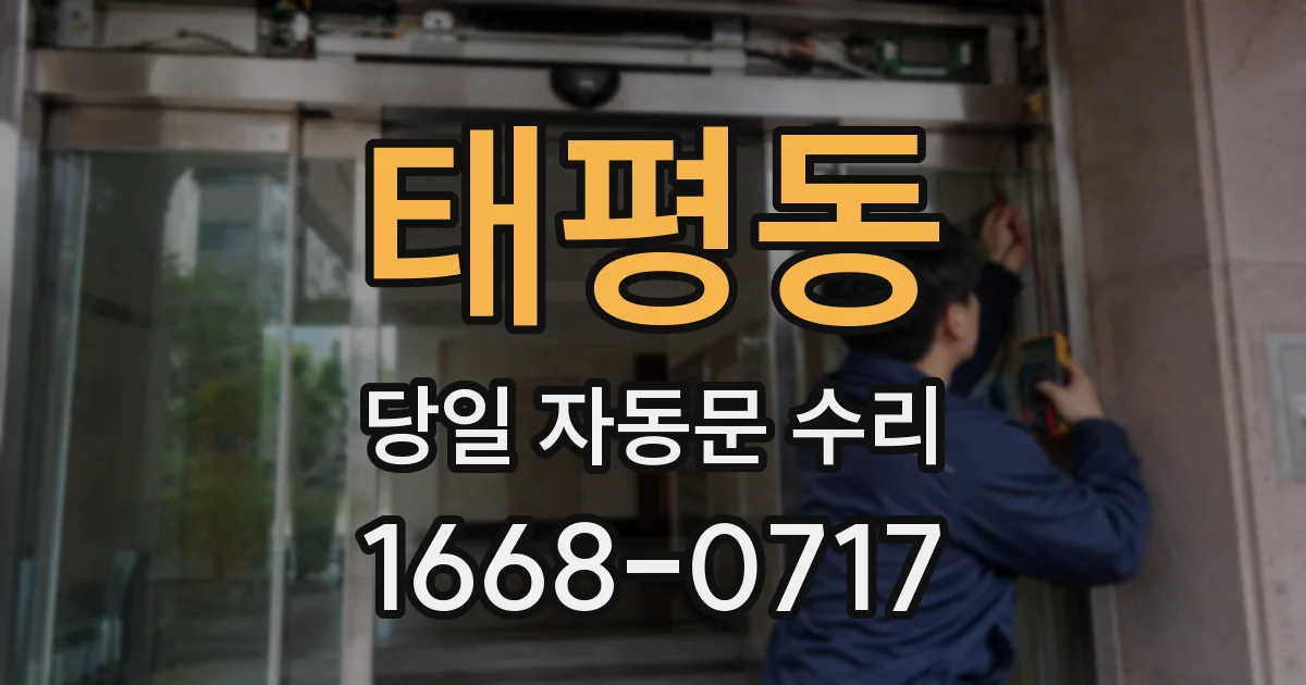 태평동 당일 자동문 수리