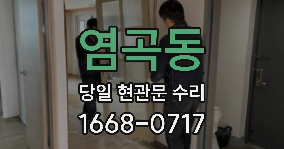 염곡동 당일 현관문 수리