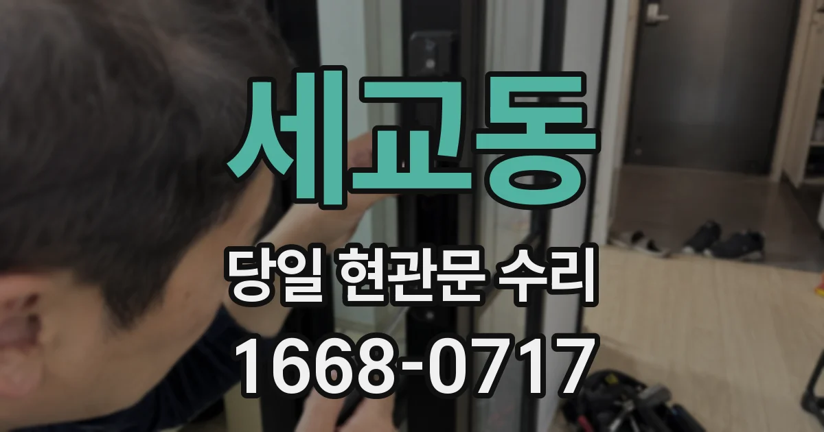 세교동 당일 현관문 수리