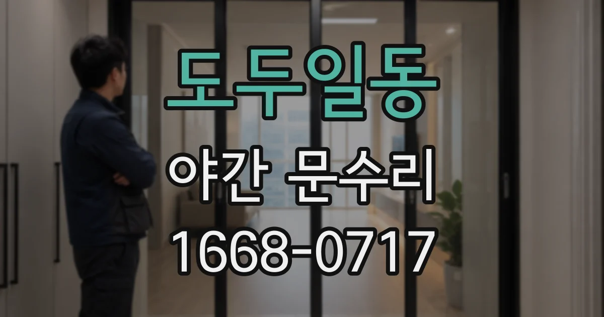 도두일동 야간 문수리