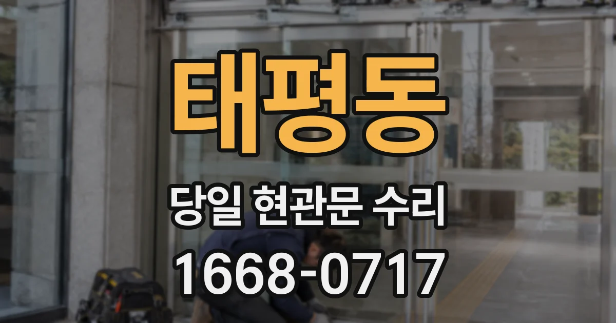 태평동 당일 현관문 수리