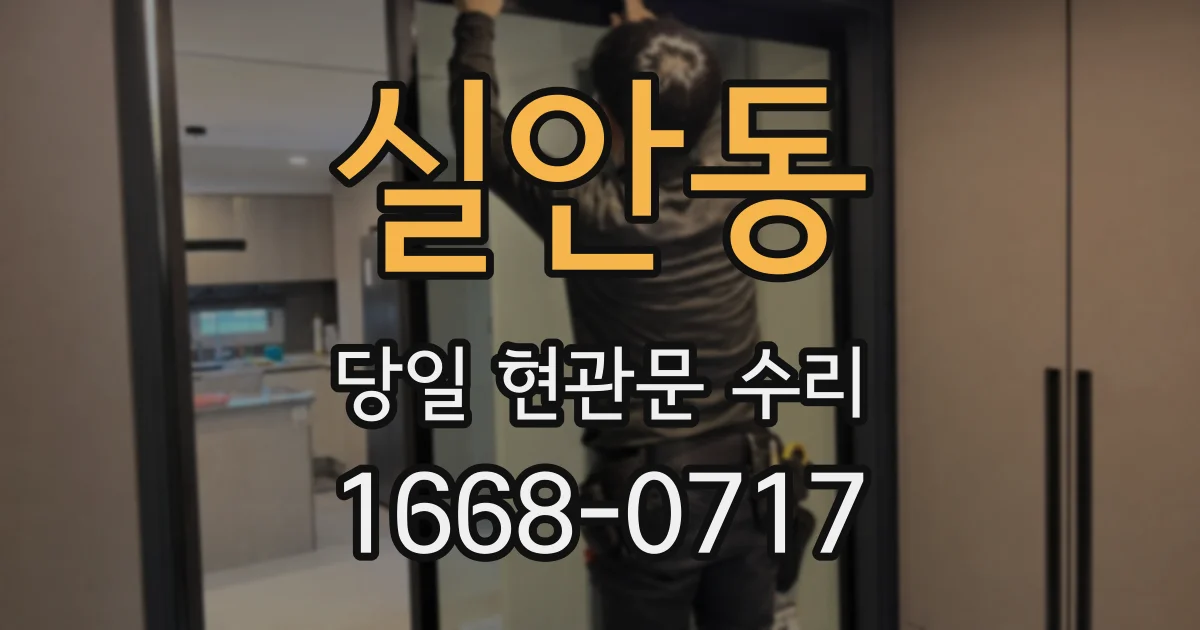 실안동 당일 현관문 수리