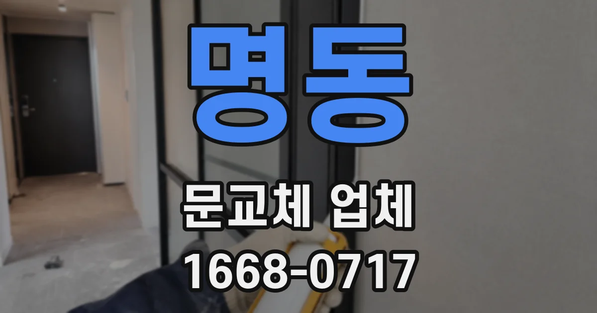 명동 문교체 업체