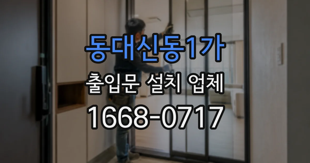 동대신동1가 출입문 설치 업체