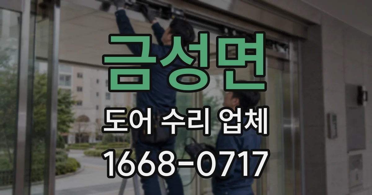 금성면 도어 수리 업체