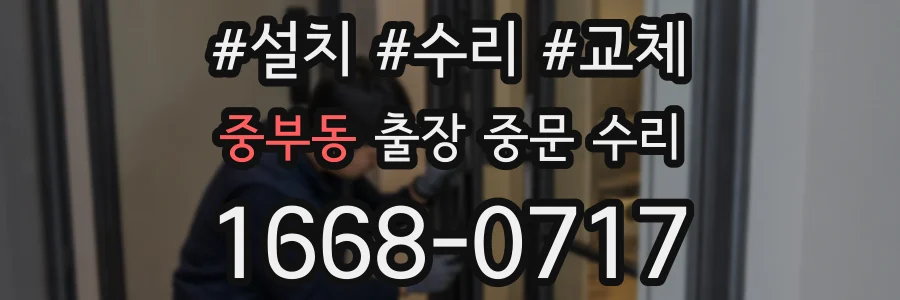 중부동 출장 중문 수리
