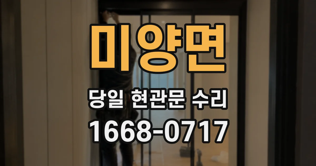 미양면 당일 현관문 수리