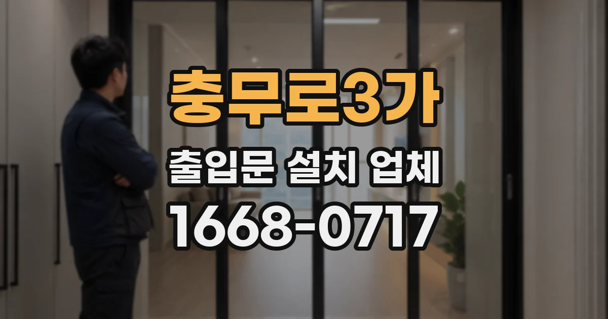 충무로3가 출입문 설치 업체