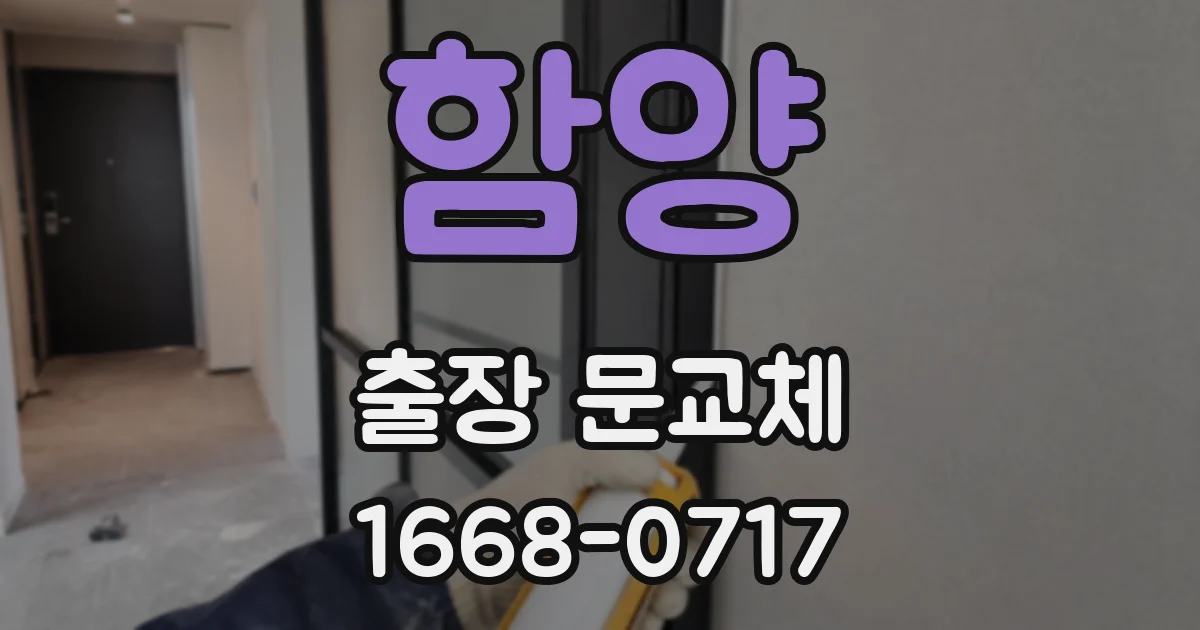 함양 출장 문교체