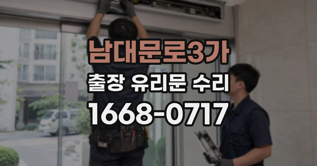 남대문로3가 출장 유리문 수리